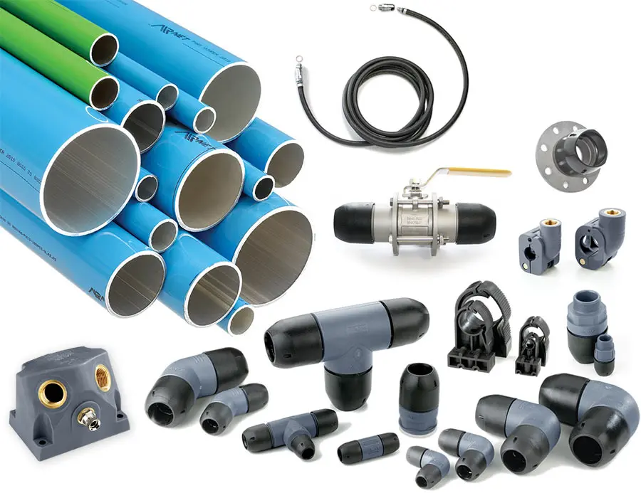 Compressed air system piping