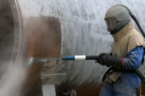 Sandblasting operation