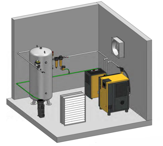 Compressor room layout