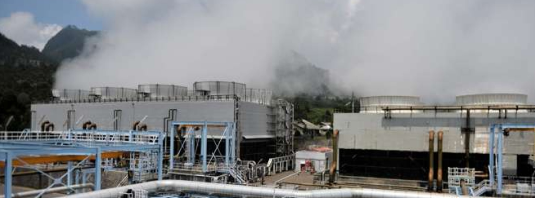 Volcanic landscape in Southeast Asia