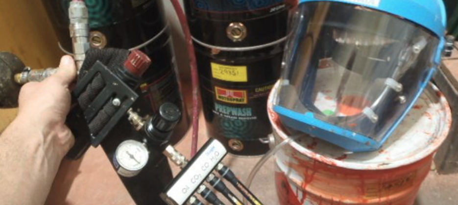 Spray painting booth